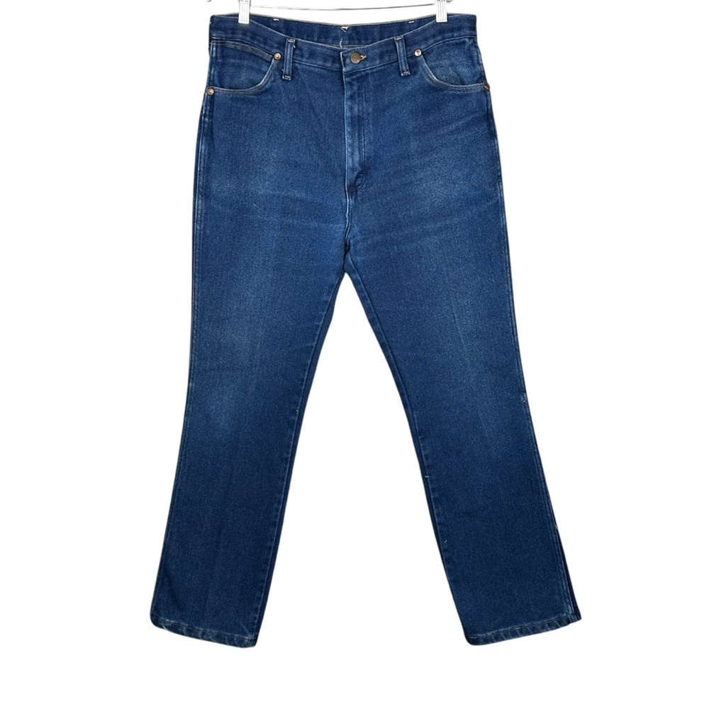 Wrangler Jeans Mens 38x34 Blue 947STR Western Medium Wash Cowboy Rodeo  USA